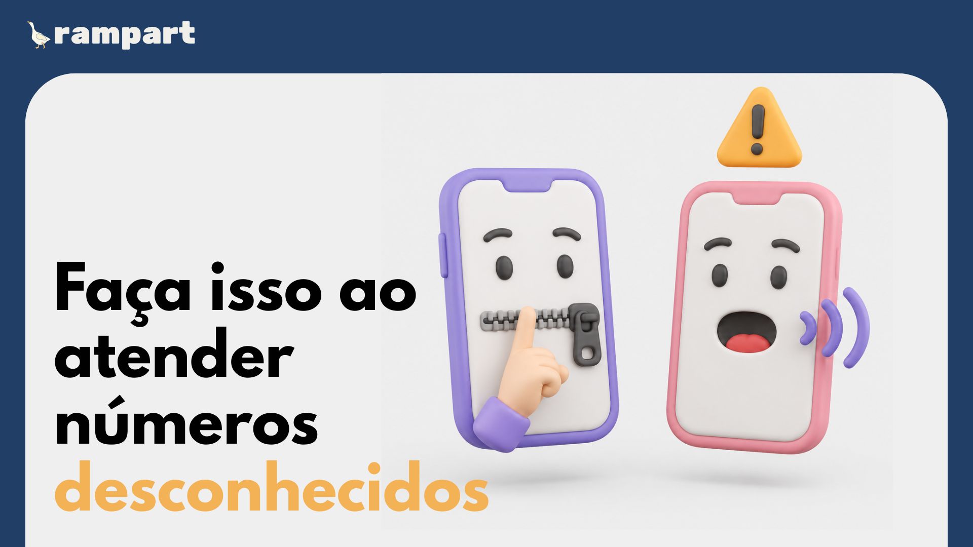 Tela de telefone com número desconhecido e checklist de segurança