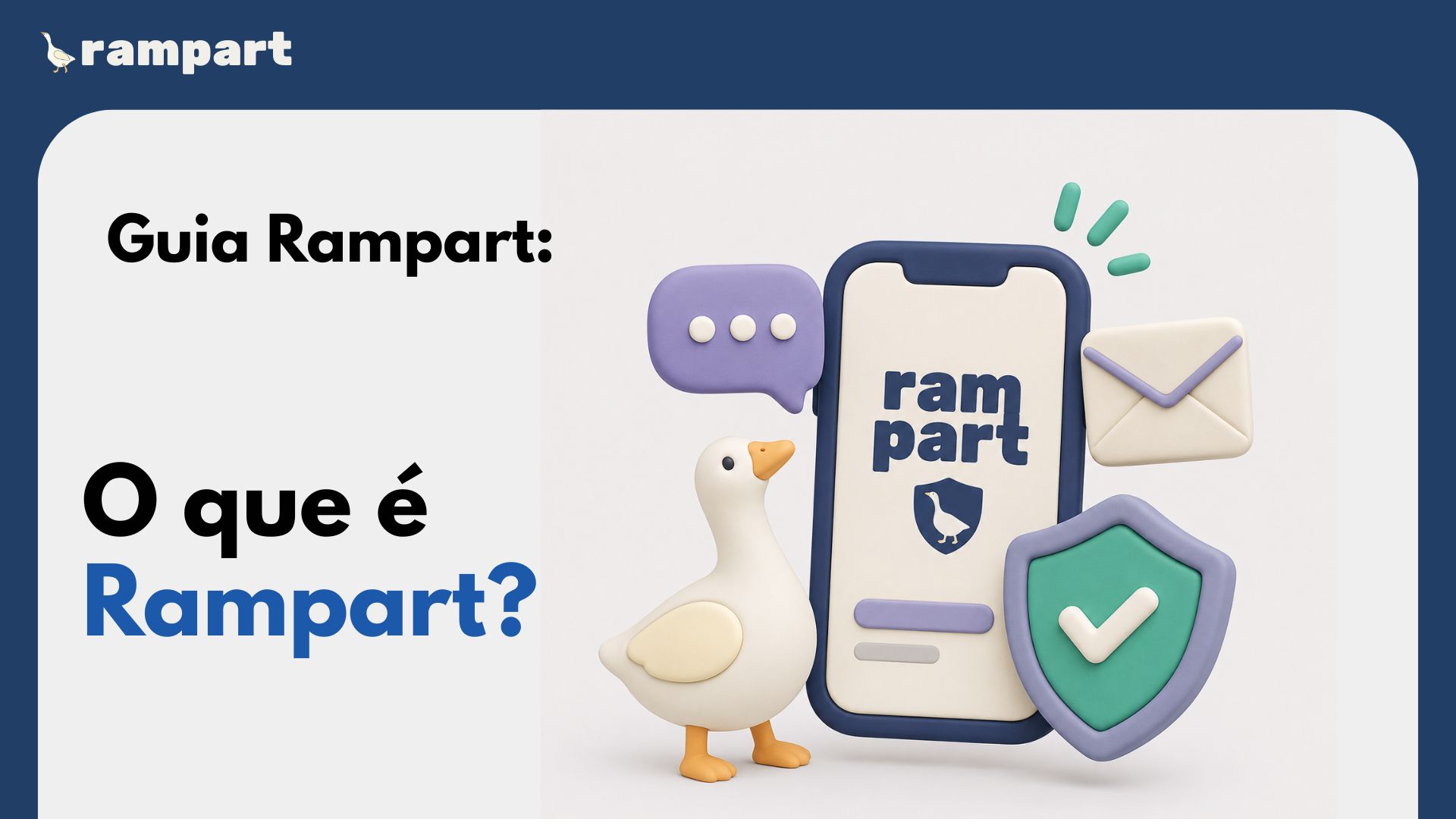 Conceito do Rampart protegendo SMS e email no iPhone