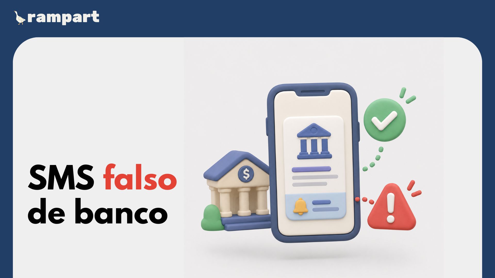 SMS falso de banco no Brasil sendo verificado no aplicativo