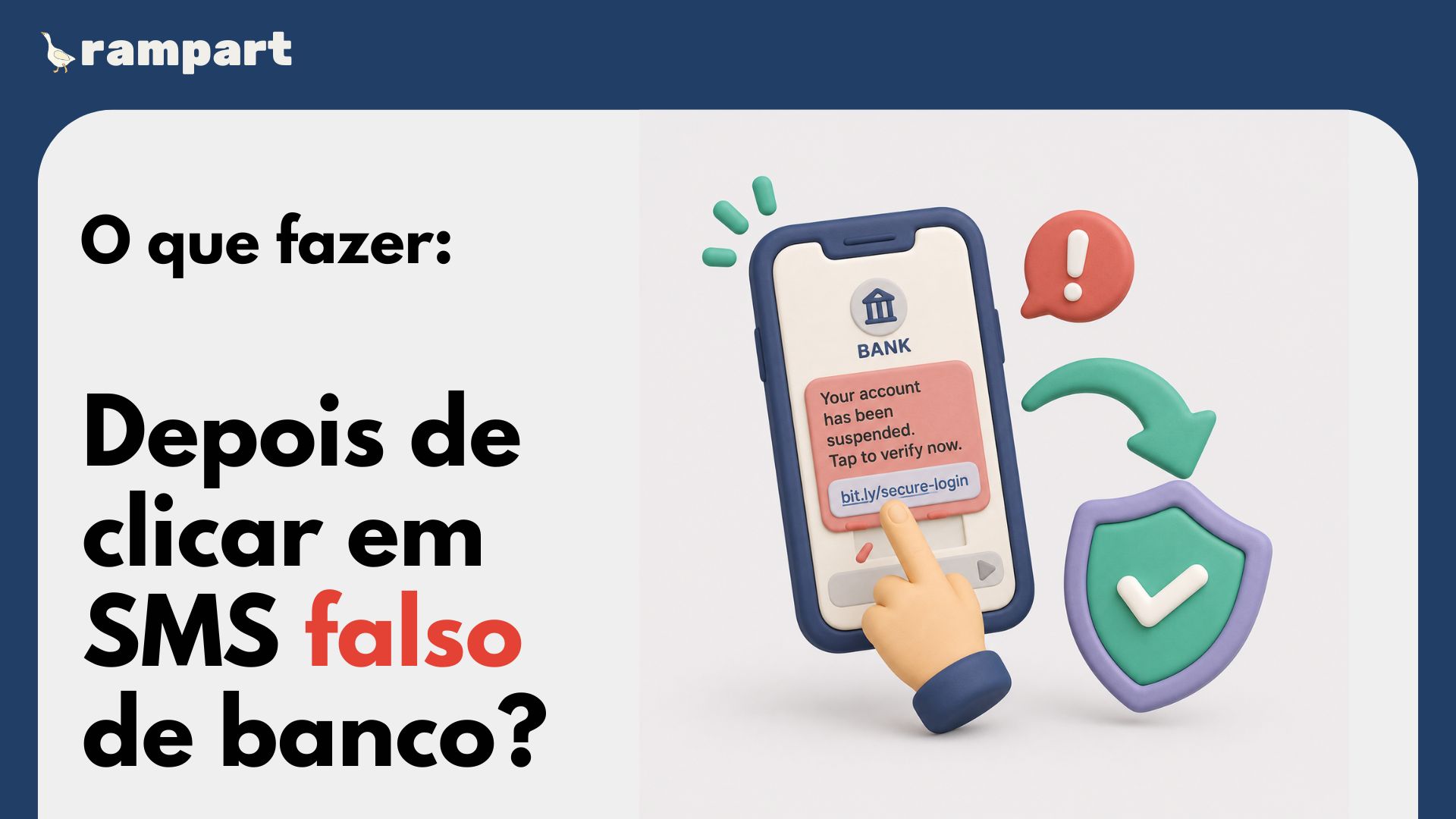 Checklist de recuperação depois de clicar em link bancário falso