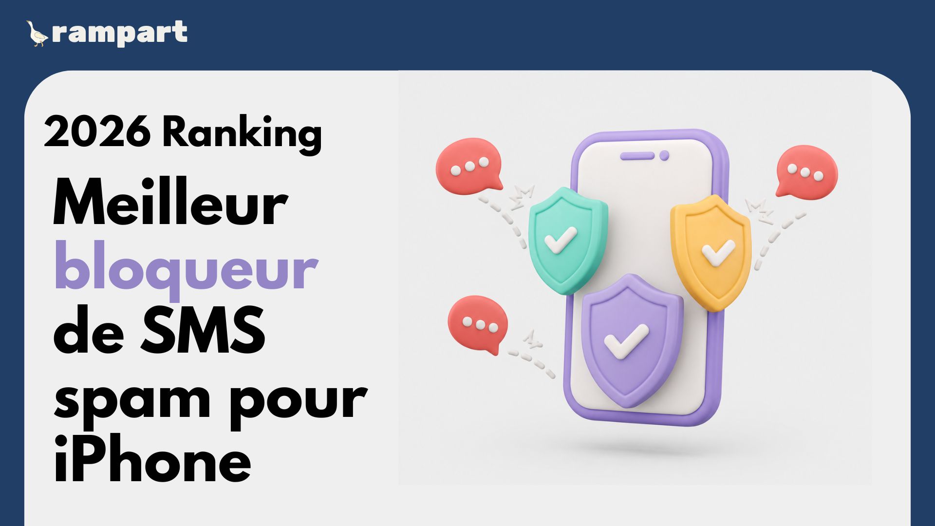 iPhone avec messages filtrés et protection contre les SMS suspects
