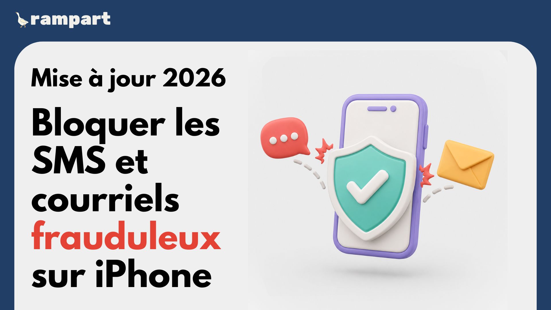 Réglages iPhone pour filtrer les messages suspects
