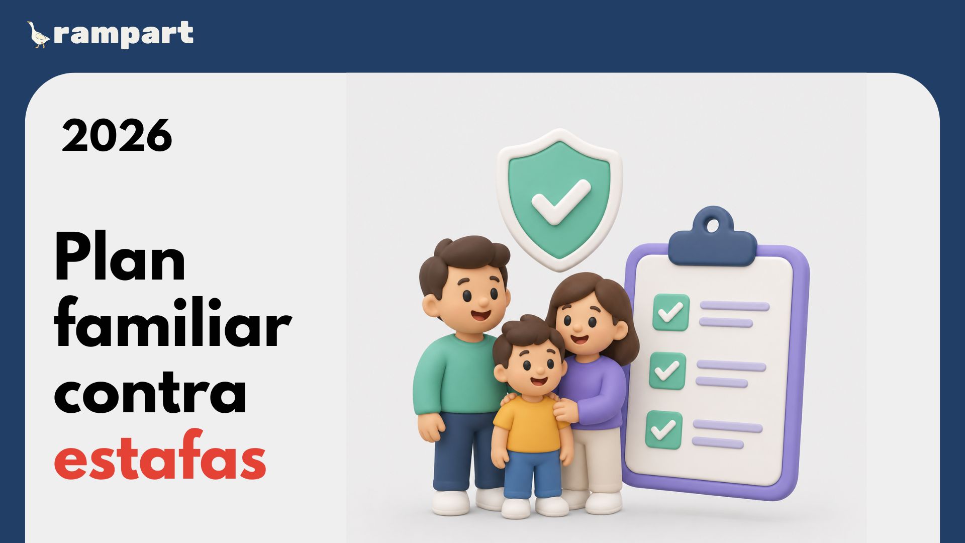 Plan familiar con reglas para verificar mensajes urgentes