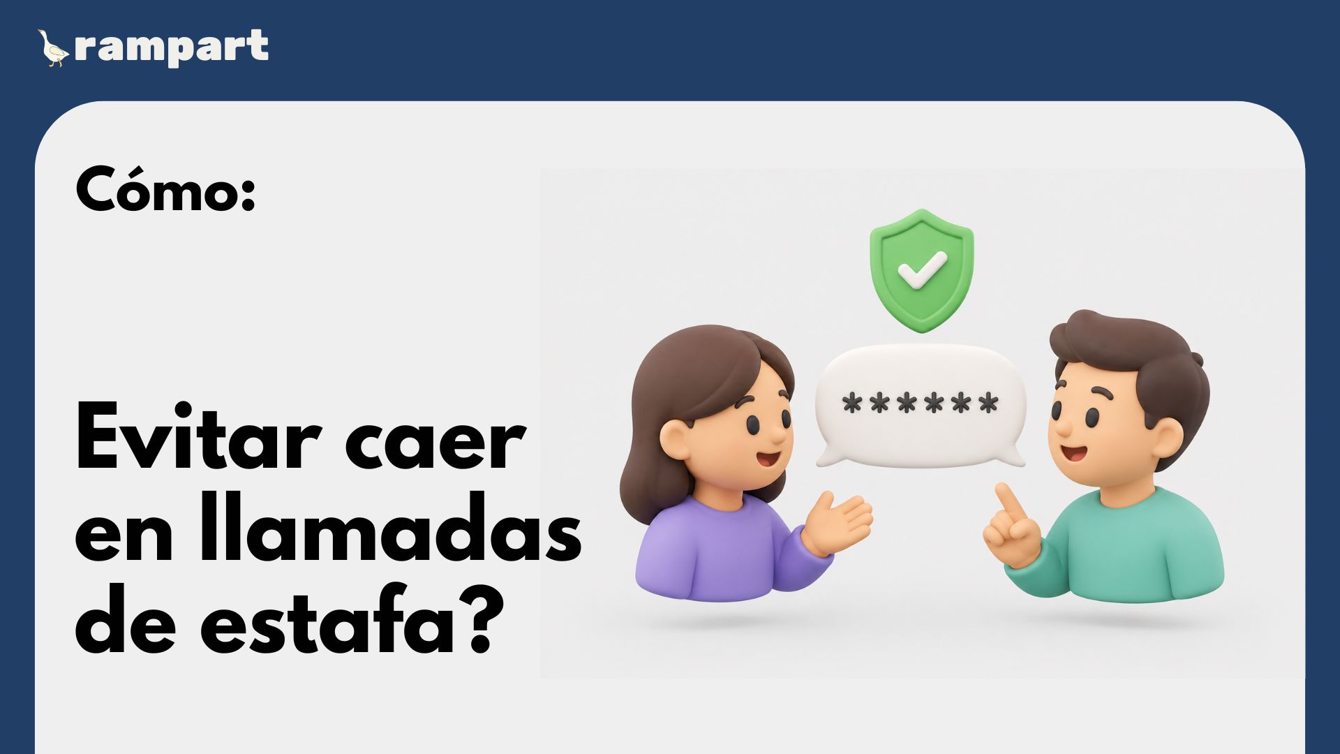 Teléfono con llamada sospechosa y regla familiar de verificación
