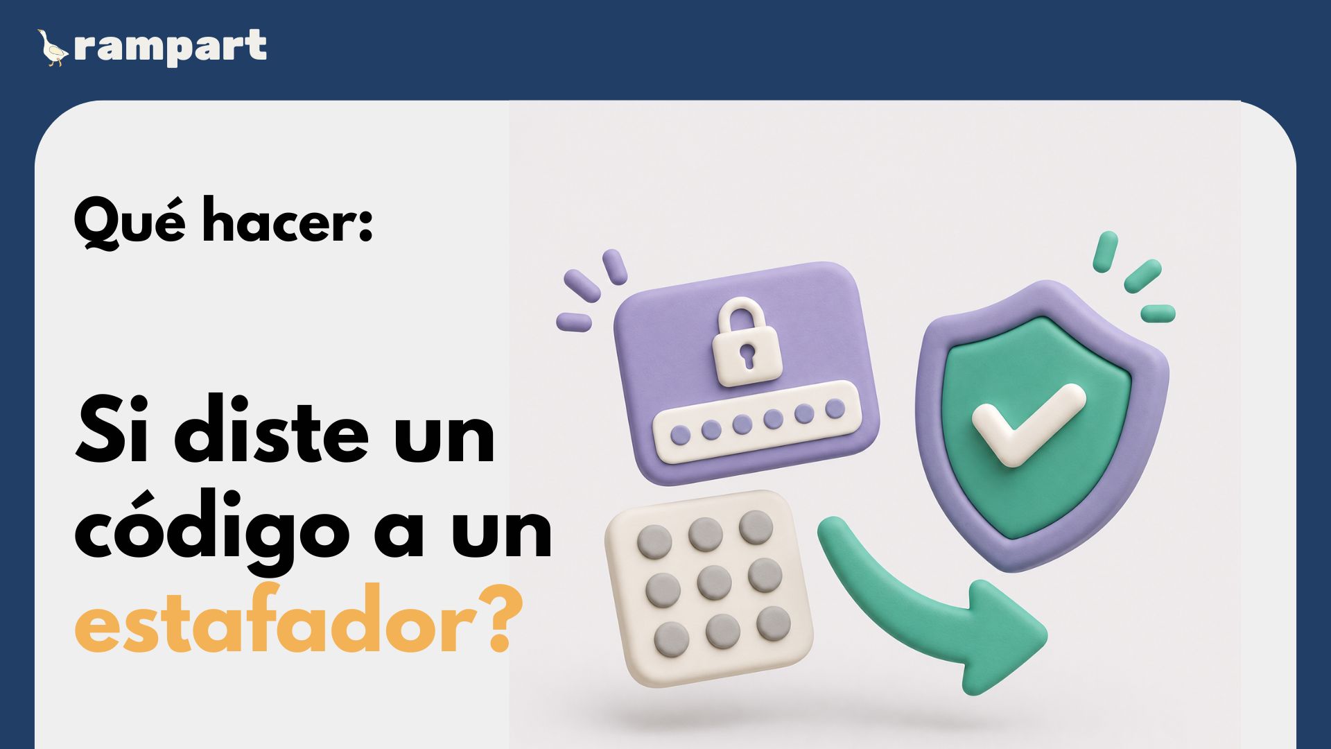 Código de verificación con advertencia de no compartirlo