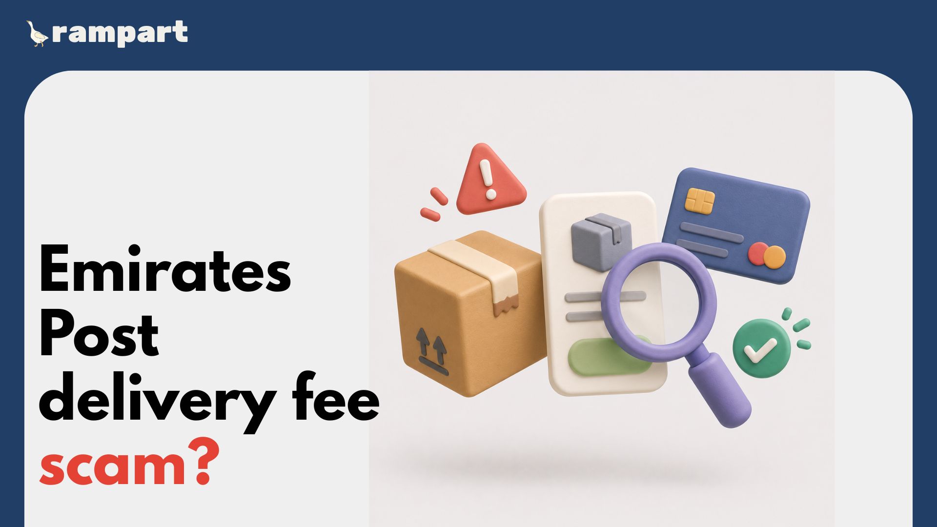 Delivery fee message in the UAE being checked against an official courier site