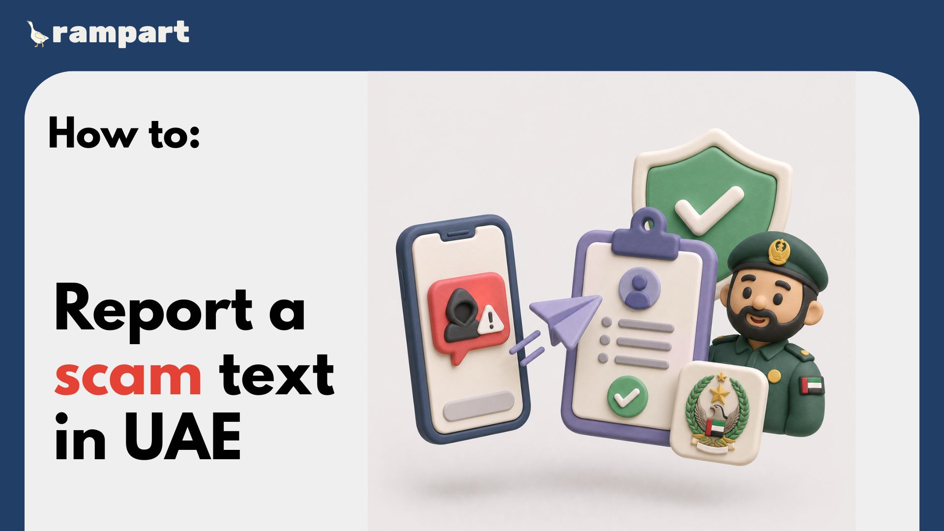 UAE scam text report checklist with phone evidence saved